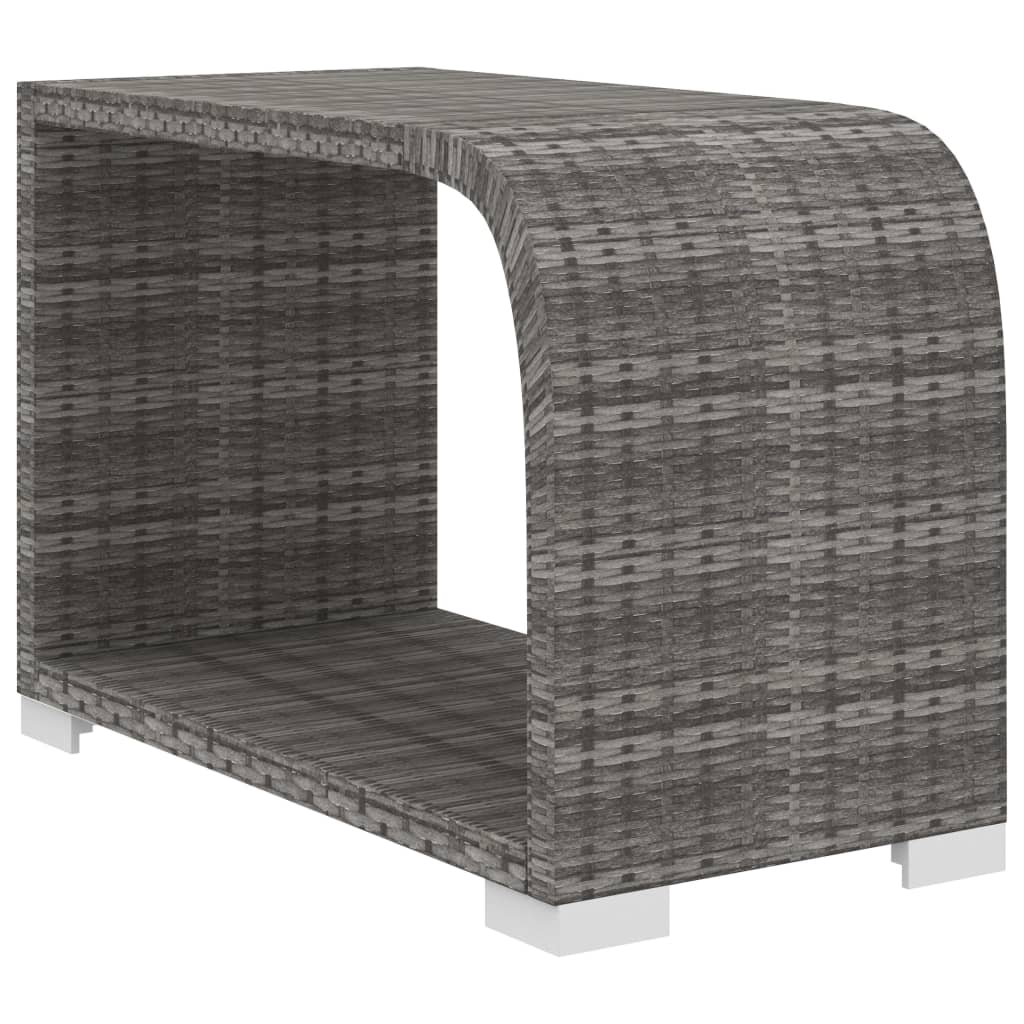 Set Divani da Giardino 10 pz con Cuscini in Polyrattan Grigio - homemem39