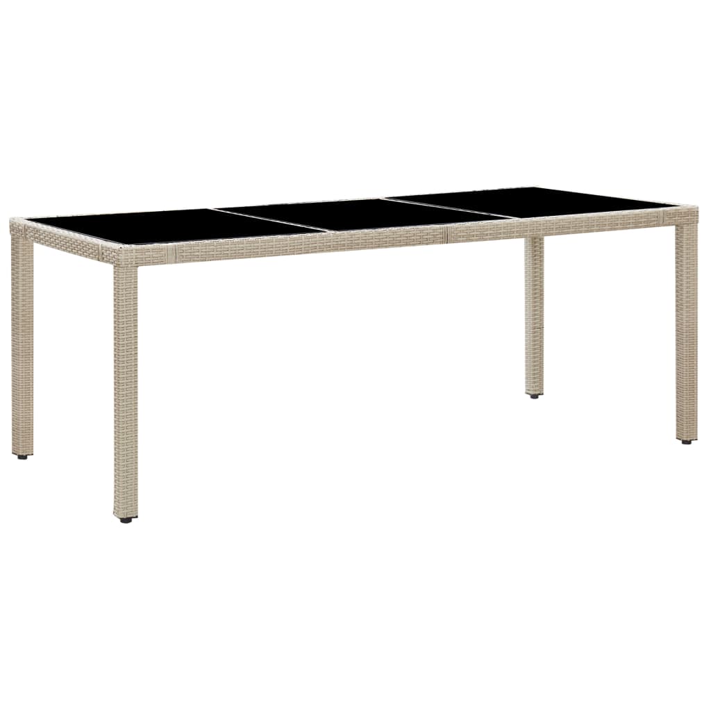 Set da Pranzo da Giardino 9 pz con Cuscini in Polyrattan Beige | homemem39