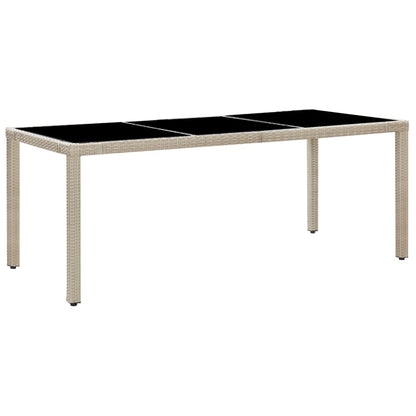 Set da Pranzo da Giardino 9 pz con Cuscini in Polyrattan Beige | homemem39