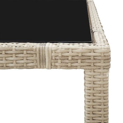 Set da Pranzo da Giardino 9 pz con Cuscini in Polyrattan Beige | homemem39