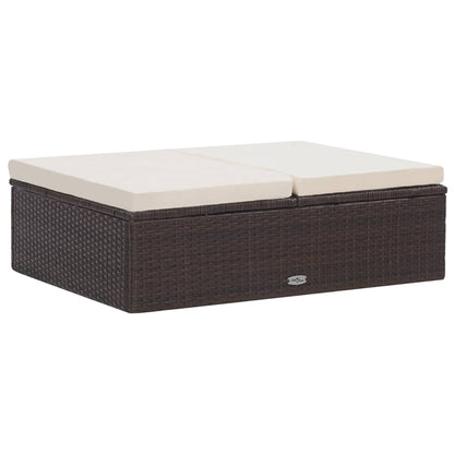 Set Divani da Giardino 2 pz con Cuscini in Polyrattan Marrone - homemem39