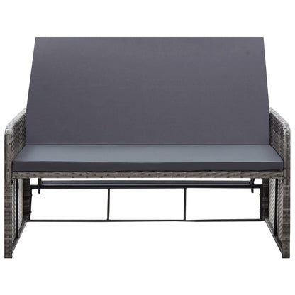 Set Divani da Giardino 2 pz con Cuscini in Polyrattan Grigio - homemem39