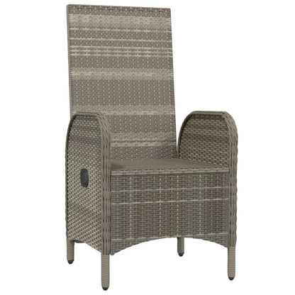 Sedie da Giardino 2 pz in Polyrattan Grigio - homemem39