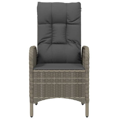 Sedie da Giardino 2 pz in Polyrattan Grigio - homemem39