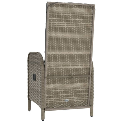 Sedie da Giardino 2 pz in Polyrattan Grigio - homemem39