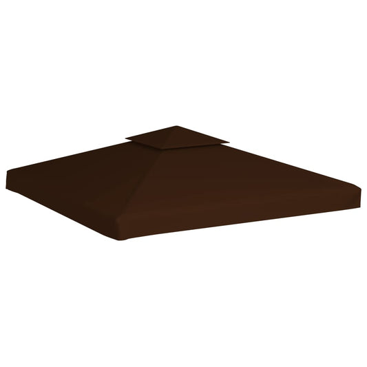 Copertura Superiore per Gazebo a 2 Strati 310g/m² 3x3m Marrone - homemem39