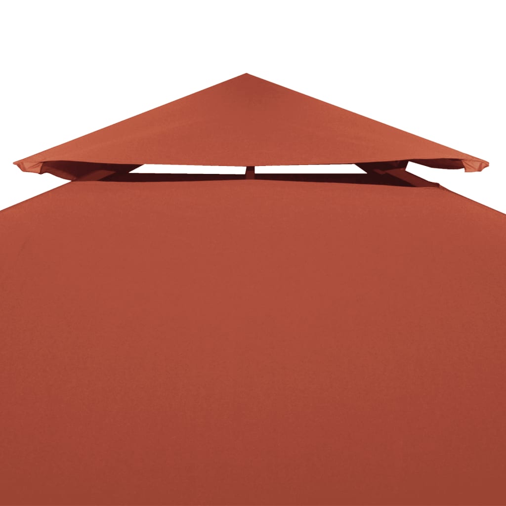 Copertura Superiore Gazebo a 2 Strati 310g/m² 4x3m Terracotta - homemem39