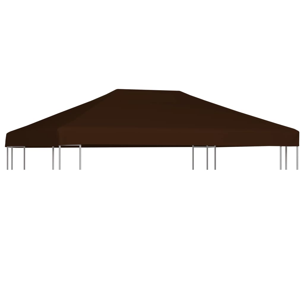 Copertura Superiore per Gazebo 310 g/m² 3x4 m Marrone - homemem39