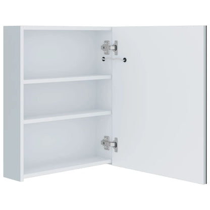 Armadietto Bagno con Specchio e LED 50x13,5x60 cm - homemem39