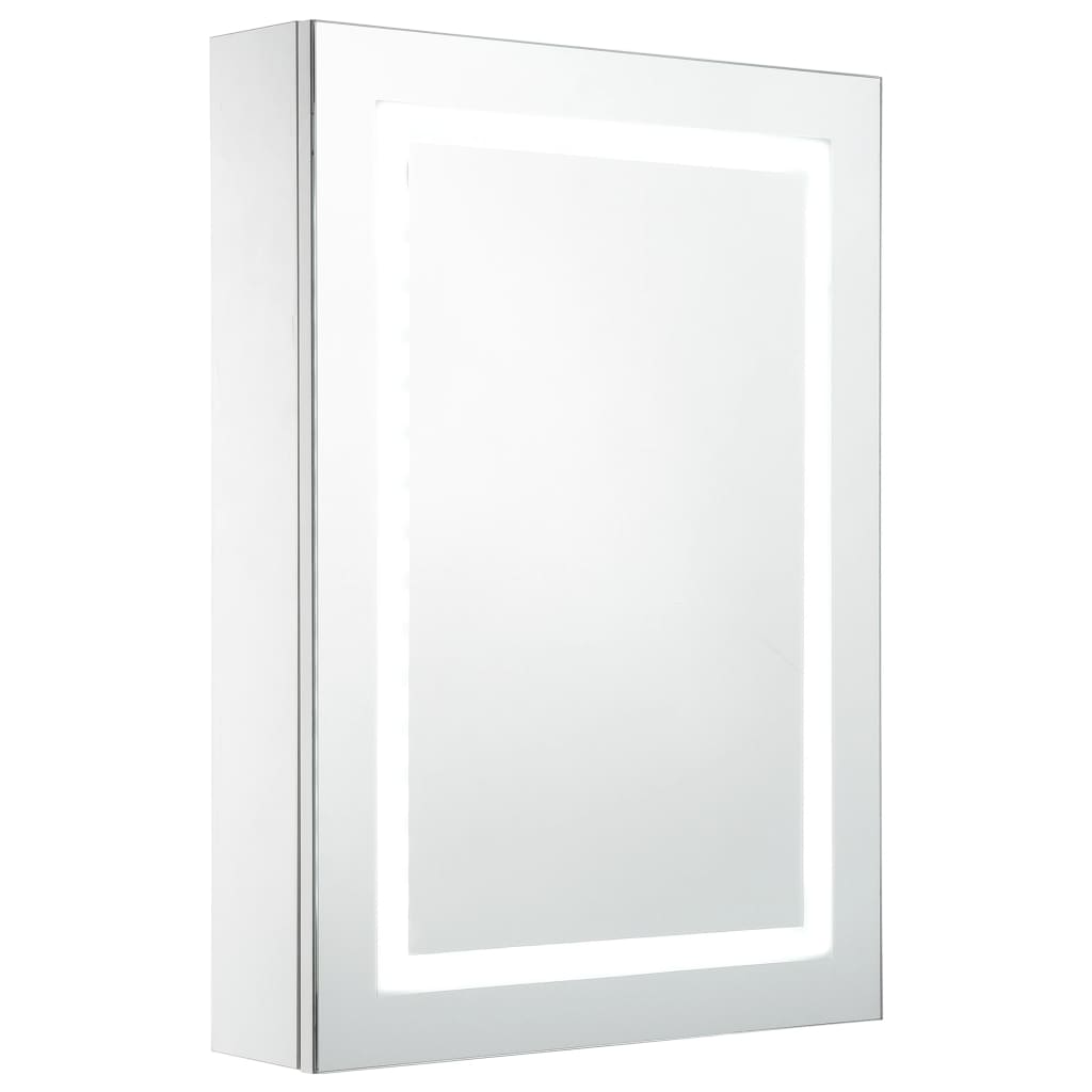 Armadietto Bagno con Specchio e LED 50x13x70 cm | homemem39