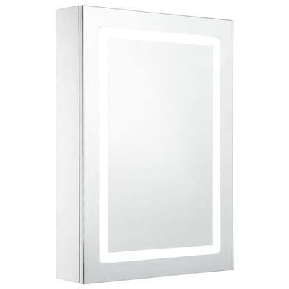 Armadietto Bagno con Specchio e LED 50x13x70 cm | homemem39