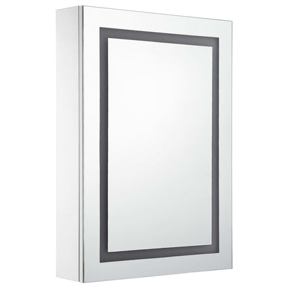 Armadietto Bagno con Specchio e LED 50x13x70 cm | homemem39