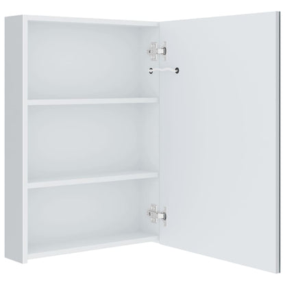 Armadietto Bagno con Specchio e LED 50x13x70 cm | homemem39