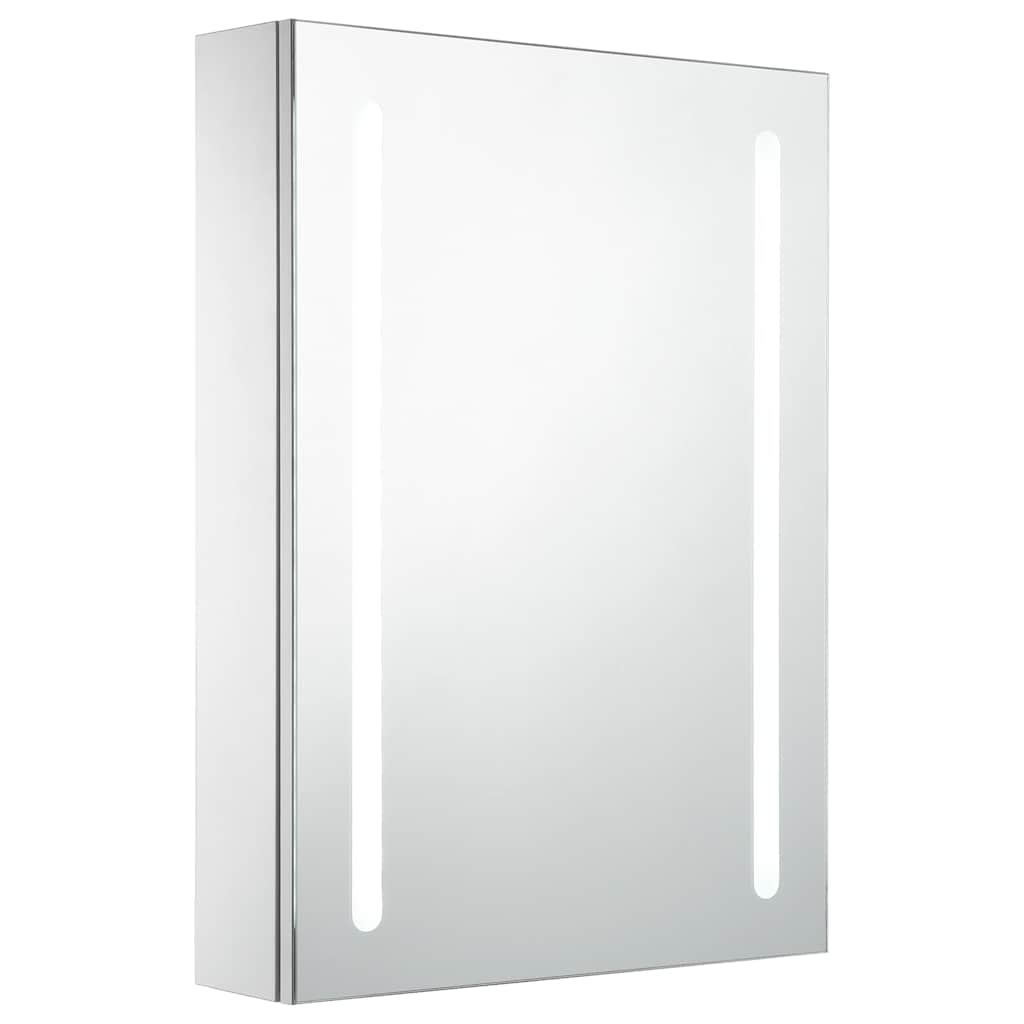 Armadietto Bagno con Specchio e LED 50x13x70 cm | homemem39