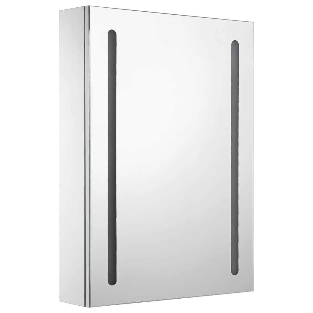 Armadietto Bagno con Specchio e LED 50x13x70 cm | homemem39