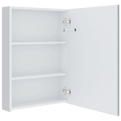 Armadietto Bagno con Specchio e LED 50x13x70 cm | homemem39