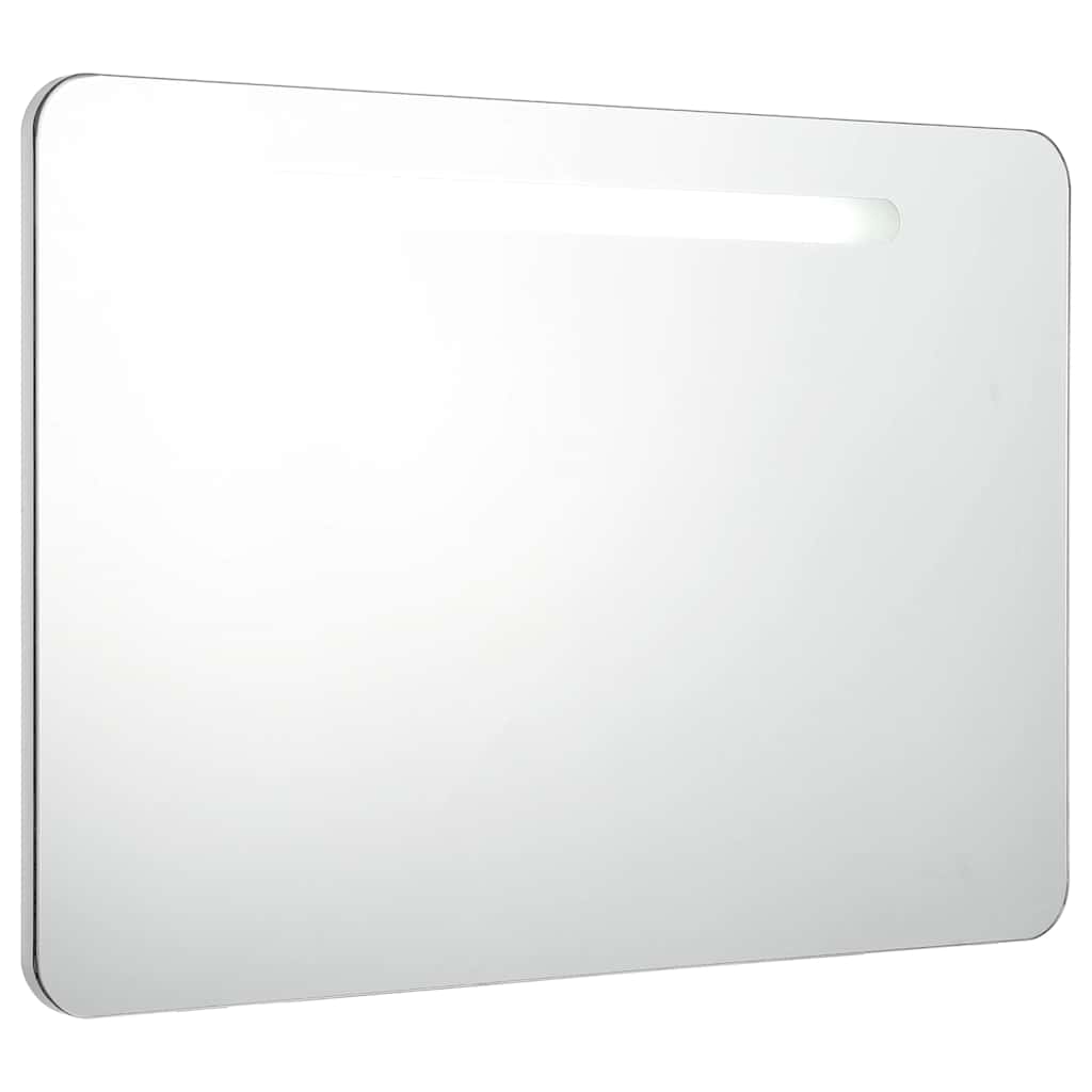 Armadietto Bagno con Specchio e LED 80x9,5x55 cm | homemem39