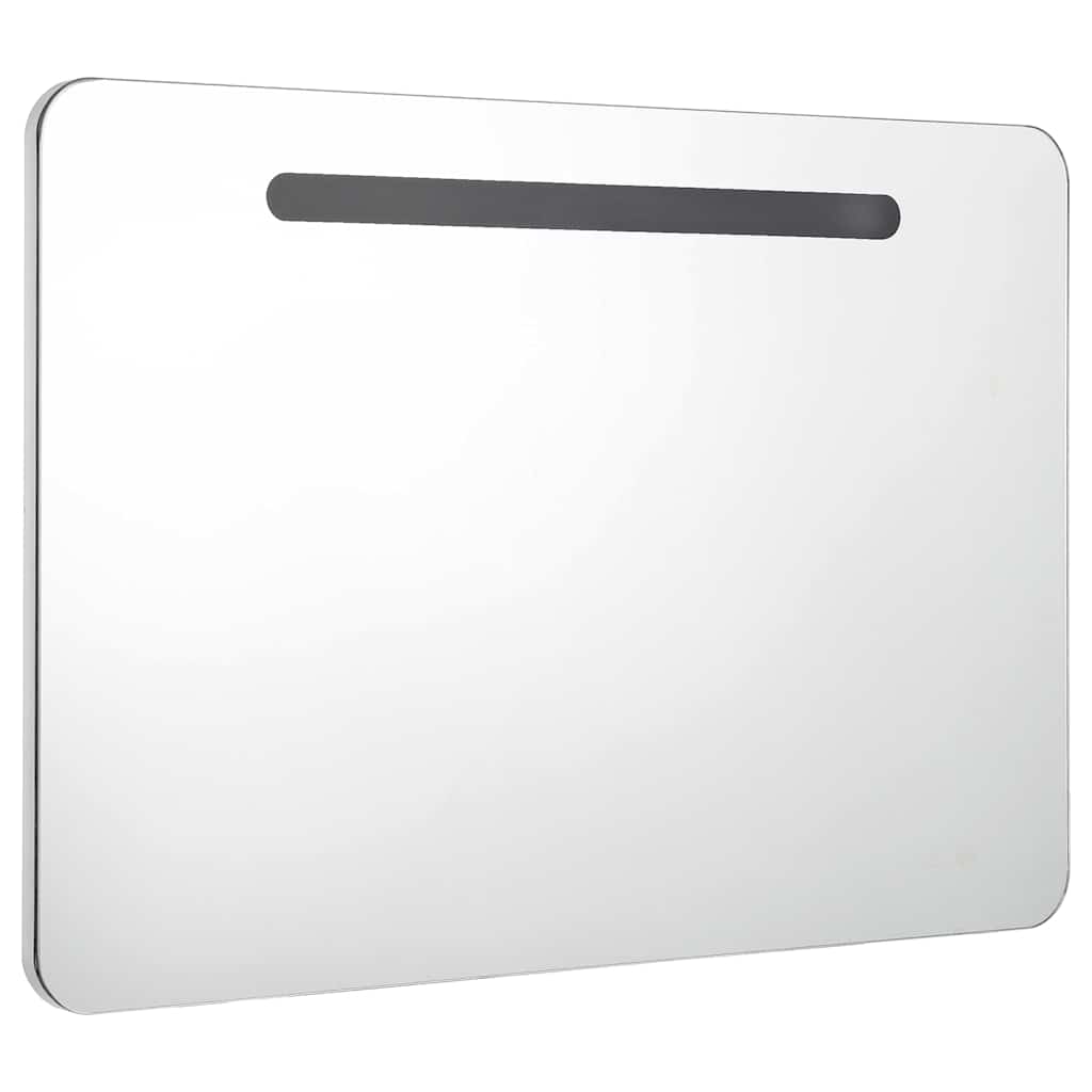 Armadietto Bagno con Specchio e LED 80x9,5x55 cm | homemem39
