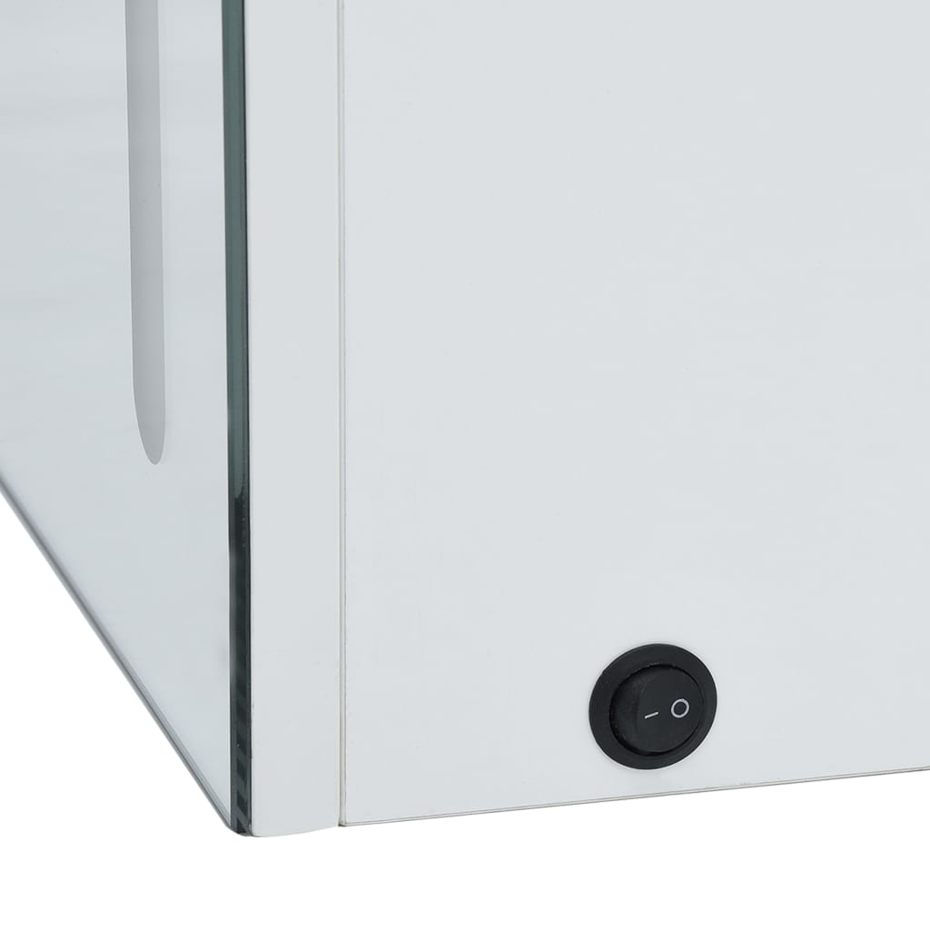 Armadietto Bagno con Specchio e LED 60x14x62 cm | homemem39
