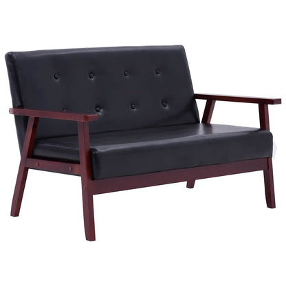 Set di Divani 2 pz Nero in Similpelle | homemem39