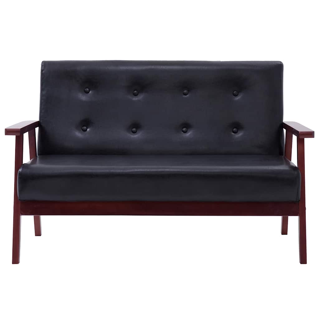 Set di Divani 2 pz Nero in Similpelle | homemem39