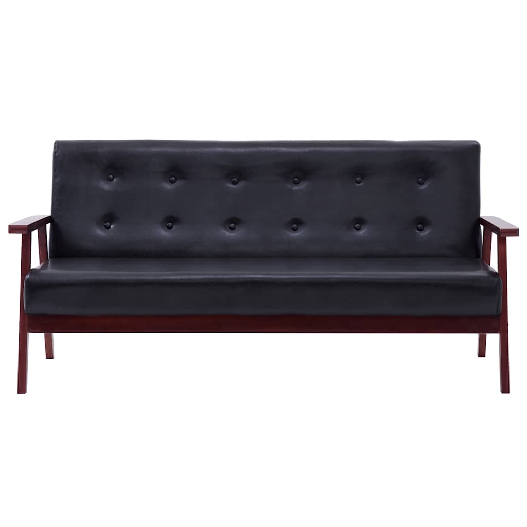Set di Divani 2 pz Nero in Similpelle | homemem39