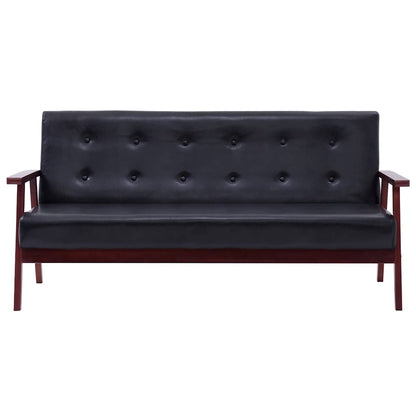 Set di Divani 2 pz Nero in Similpelle | homemem39
