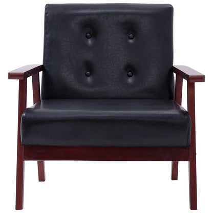 Set di Divani 2 pz Nero in Similpelle | homemem39