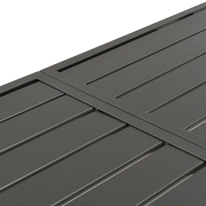 Tavolo da Giardino Grigio Scuro 180x83x72 cm in Acciaio | homemem39