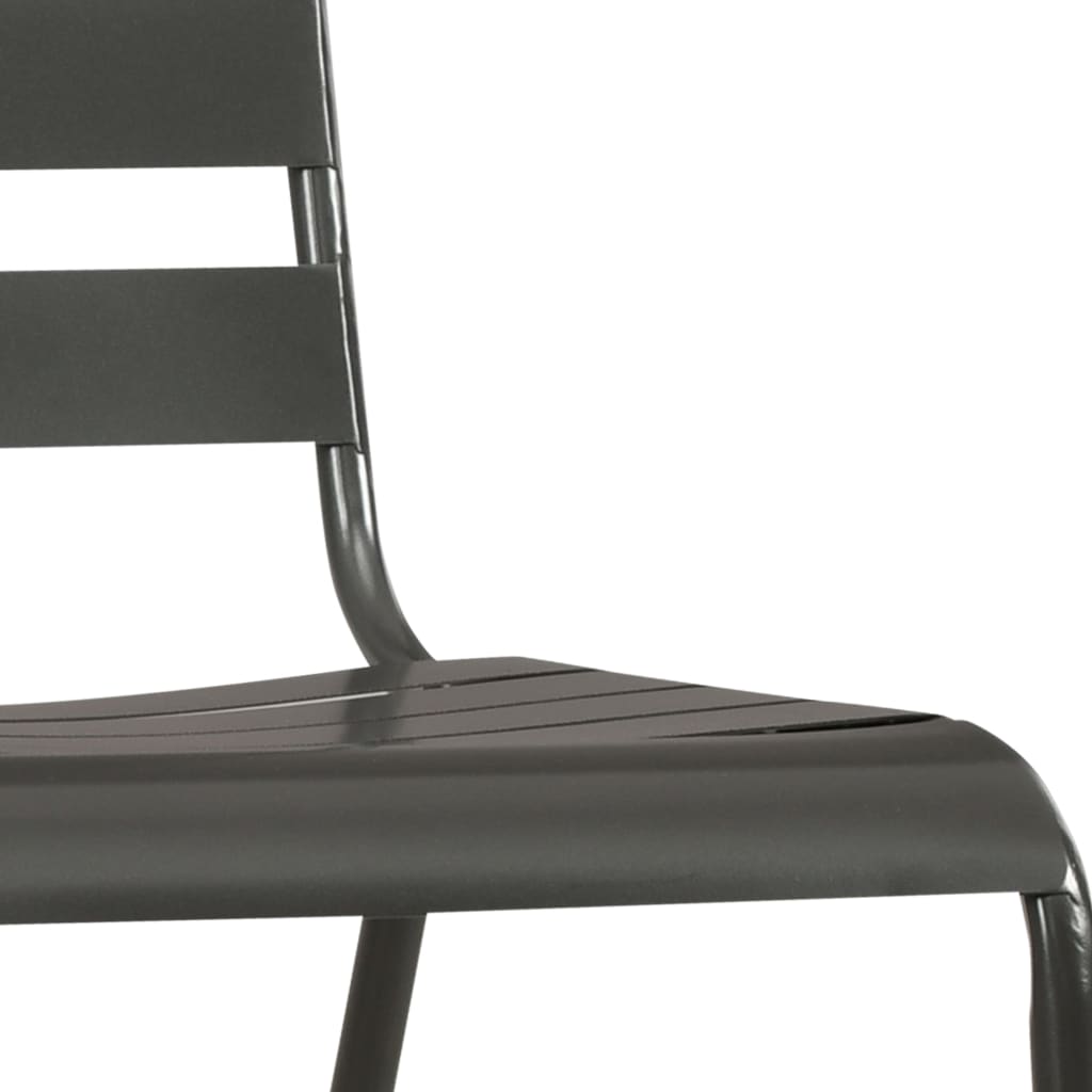Set da Pranzo da Giardino 9 pz in Acciaio Grigio Scuro | homemem39
