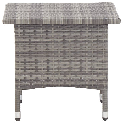 Tavolino da Tè Grigio 50x50x47 cm in Polyrattan