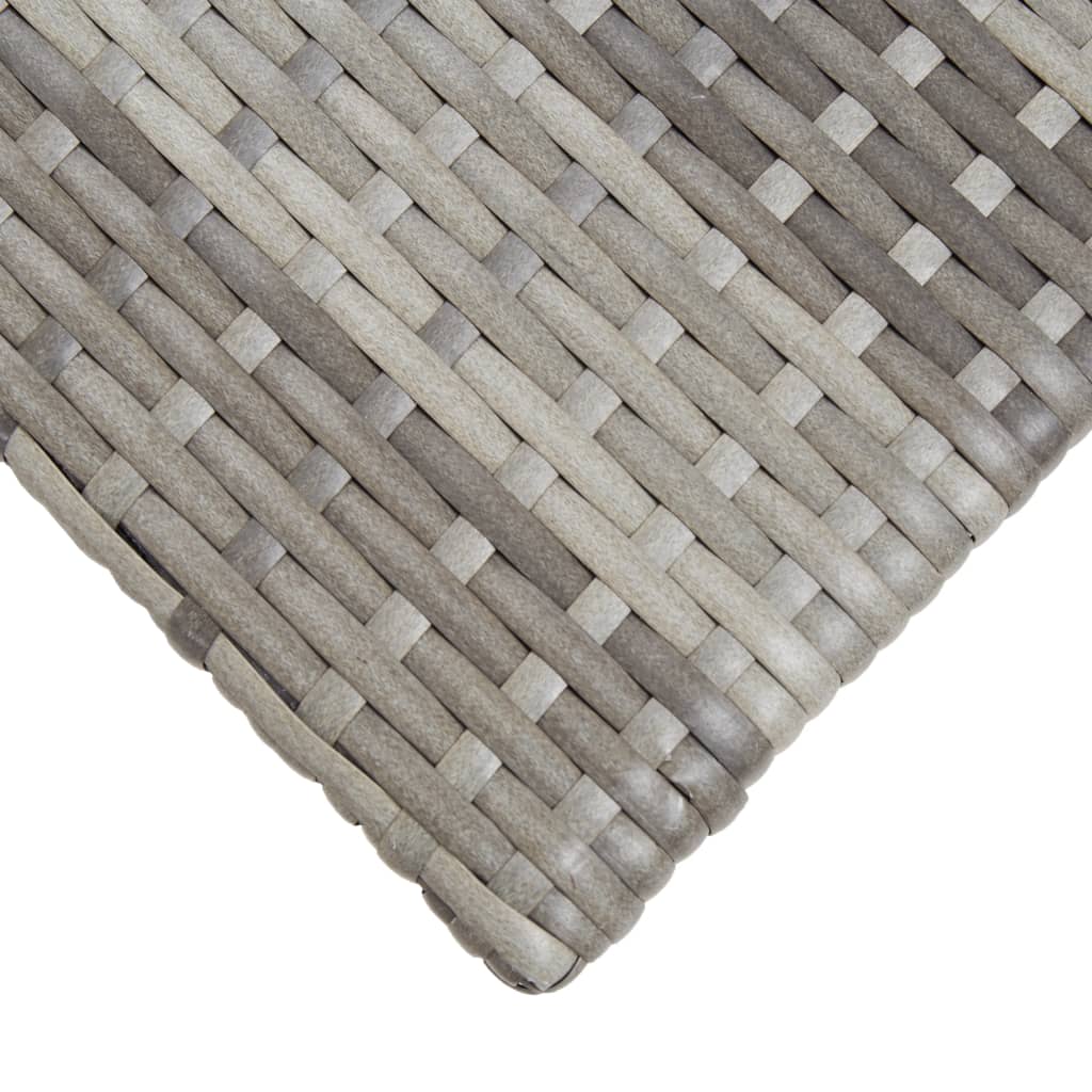 Tavolino da Tè Grigio 50x50x47 cm in Polyrattan