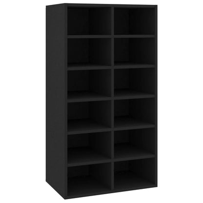 Scarpiera Nera 54x34x100,5 cm in Legno Multistrato - homemem39