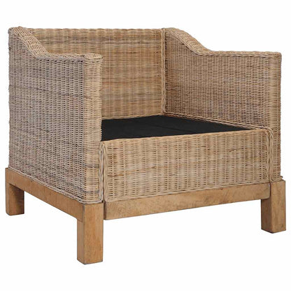 Set di Divani 2 pz con Cuscini in Rattan Naturale - homemem39