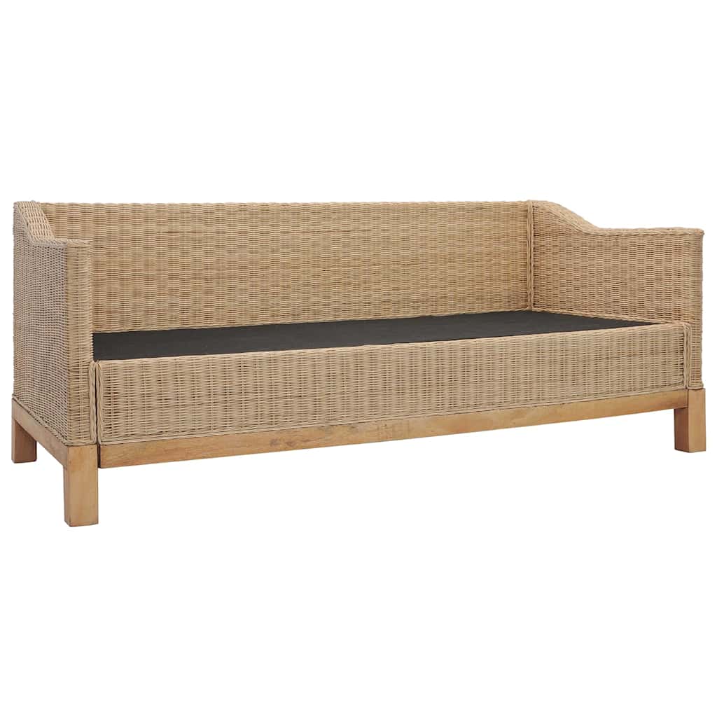 Set di Divani 3 pz con Cuscini in Rattan Naturale