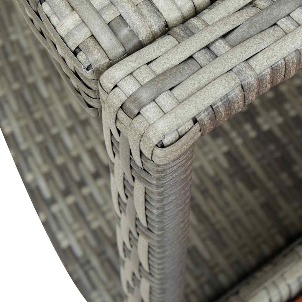 Bordo per Vasca da Spa in Polyrattan Grigio | homemem39