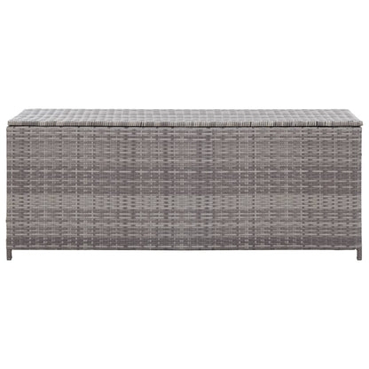 Baule da Giardino Grigio 120x50x60 cm in Polyrattan - homemem39