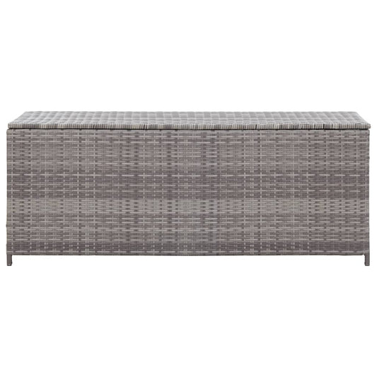 Baule da Giardino Grigio 120x50x60 cm in Polyrattan - homemem39