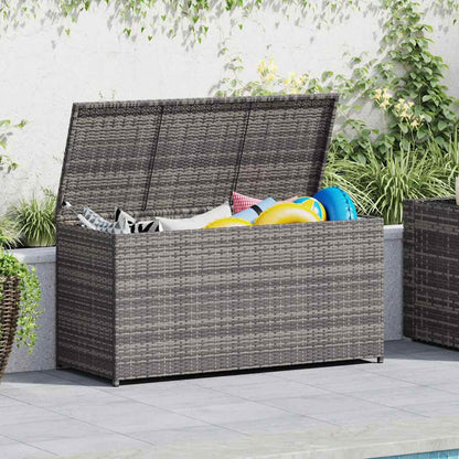 Baule da Giardino Grigio 120x50x60 cm in Polyrattan