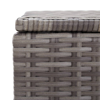 Baule da Giardino Grigio 120x50x60 cm in Polyrattan - homemem39