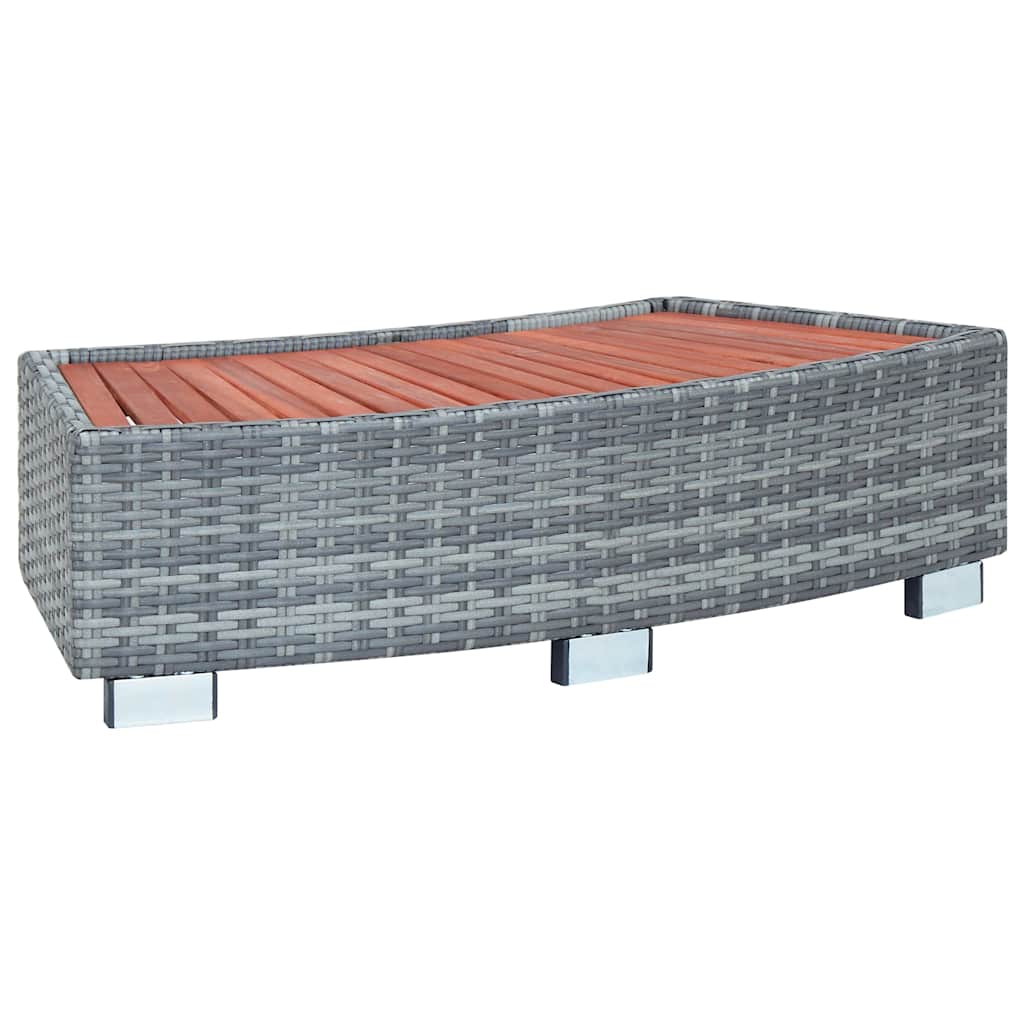 Scalino per Spa Grigio in Polyrattan 92x45x25 cm | homemem39