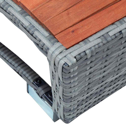 Scalino per Spa Grigio in Polyrattan 92x45x25 cm | homemem39