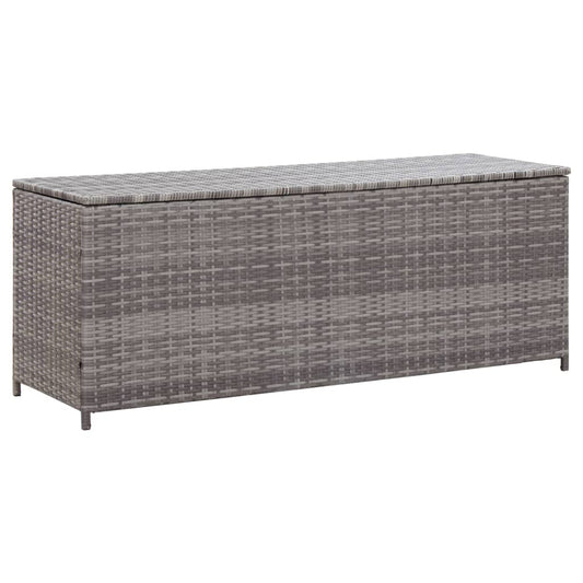 Baule da Giardino Grigio 150x50x60 cm in Polyrattan