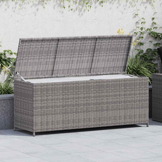 Baule da Giardino Grigio 150x50x60 cm in Polyrattan