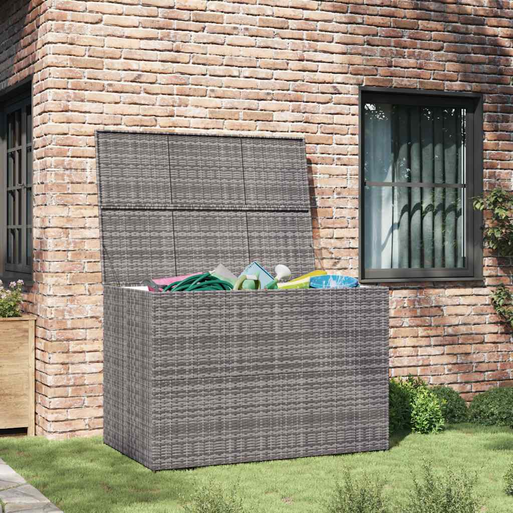 Baule da Giardino Grigio 150x100x100 cm in Polyrattan | homemem39