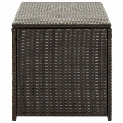 Baule da Giardino in Polyrattan 100x50x50 cm Marrone - homemem39