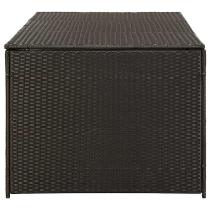 Baule da Giardino in Polyrattan 180x90x70 cm Marrone - homemem39