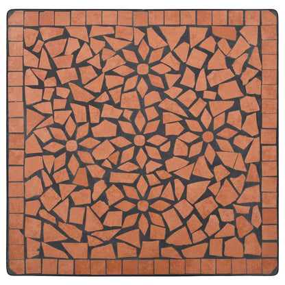 Tavolino da Bistrot con Mosaico Terracotta 60 cm in Ceramica - homemem39