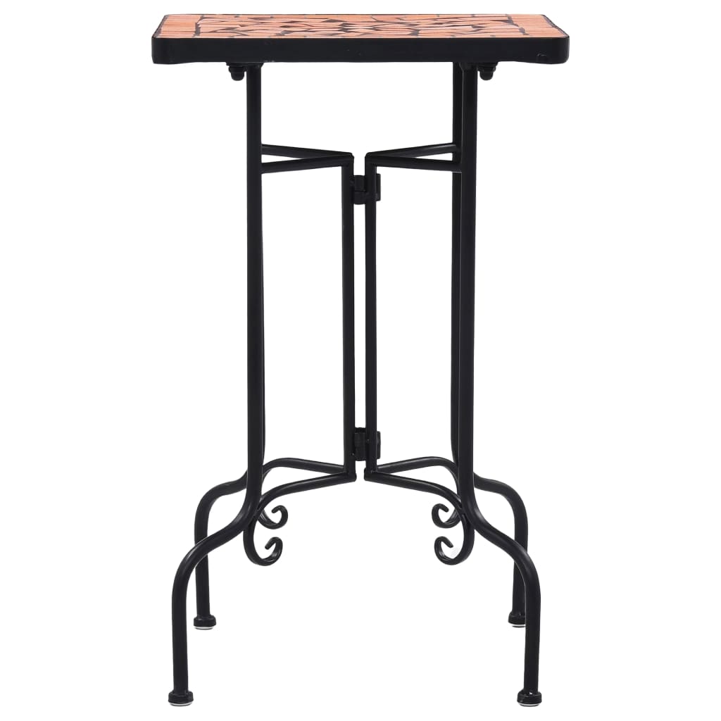 Tavolino di Servizio con Mosaico Terracotta in Ceramica - homemem39