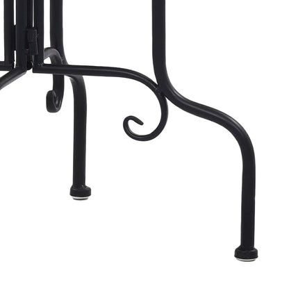 Tavolino di Servizio con Mosaico Blu e Bianco in Ceramica - homemem39